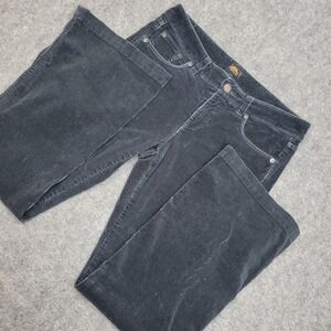 LL Bean Pants Womens Petites 4P Gray Corduroy Festival Flare Leg Y2K Preppy Nerd